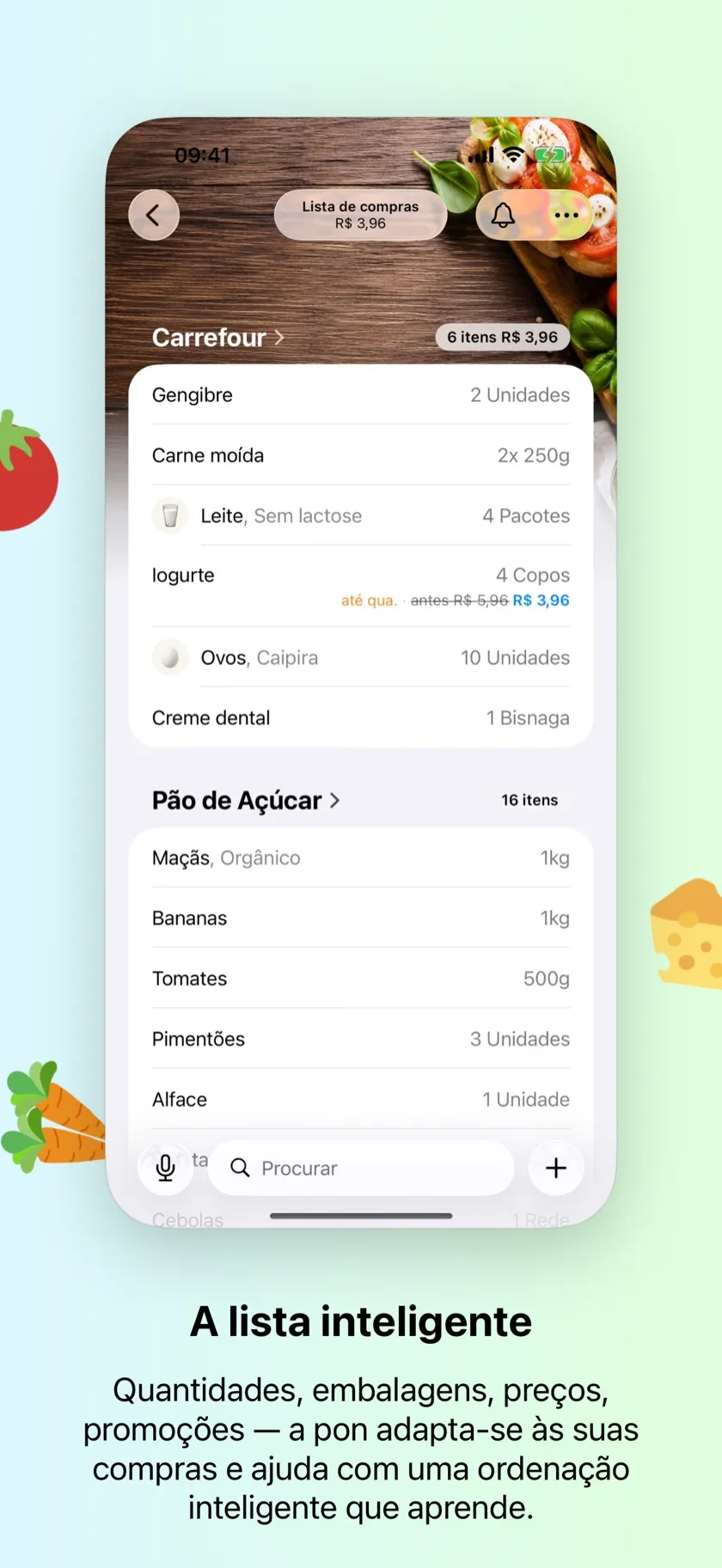 Sua lista, ordenada como o seu mercado