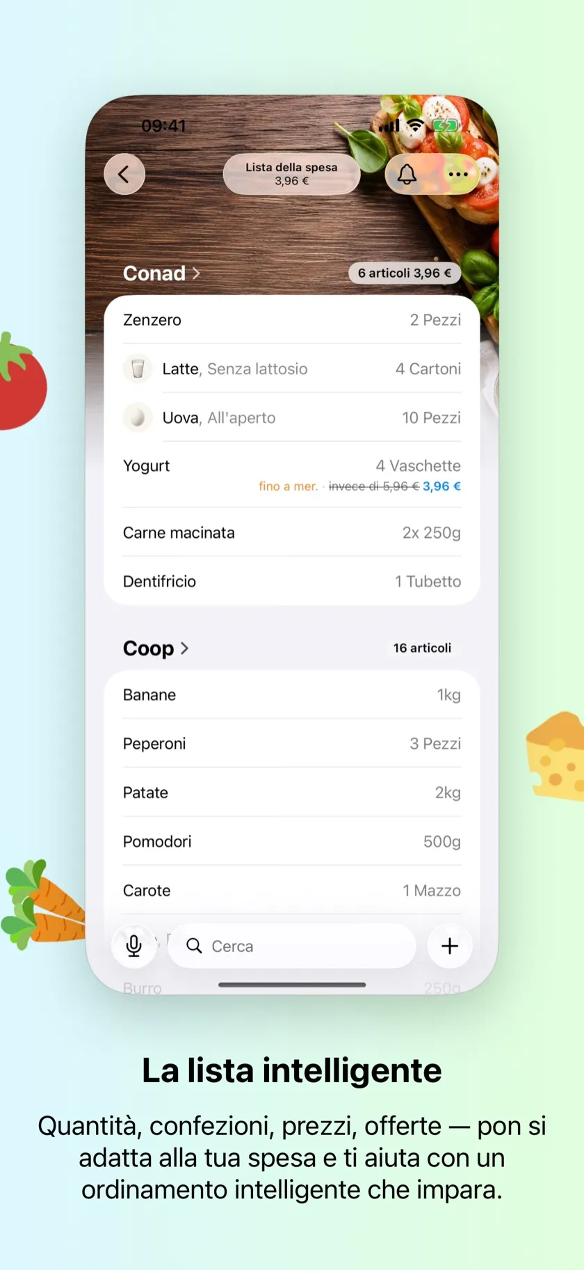 La tua lista, ordinata come il tuo supermercato